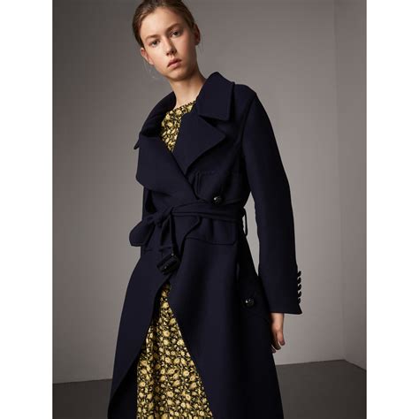 burberry double face wool blend coat|burberry wool coat vintage.